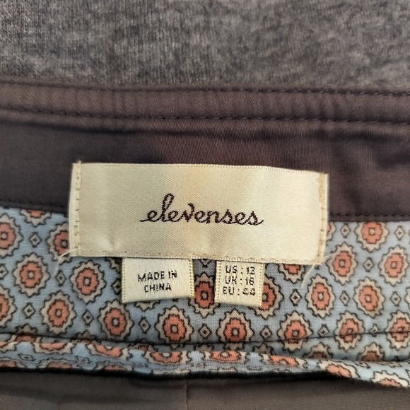 Anthropologie Elevenses Wool Cropped Wide Leg Pants - Picture 9 of 10